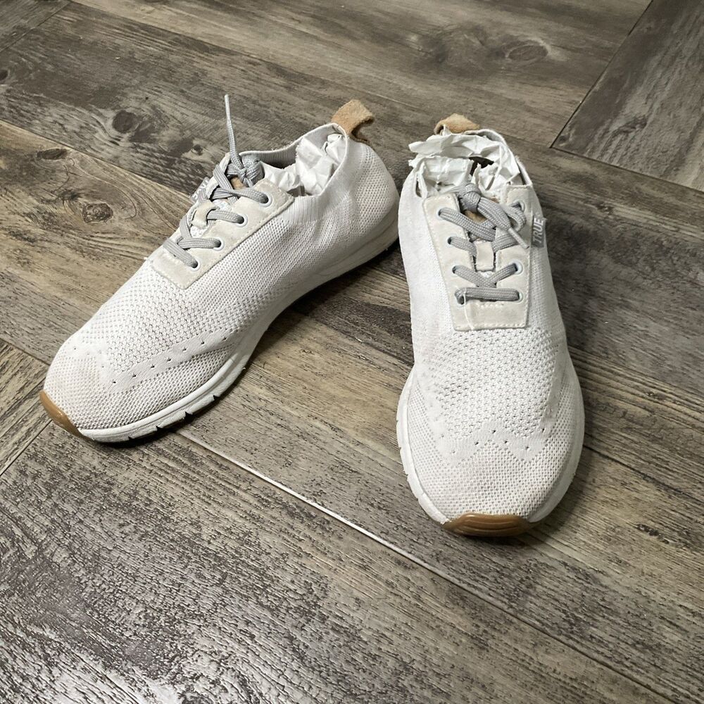 TRUE Linkswear All Day Knit II Golf Shoes Spikeless Golf Off White Mens Size 10